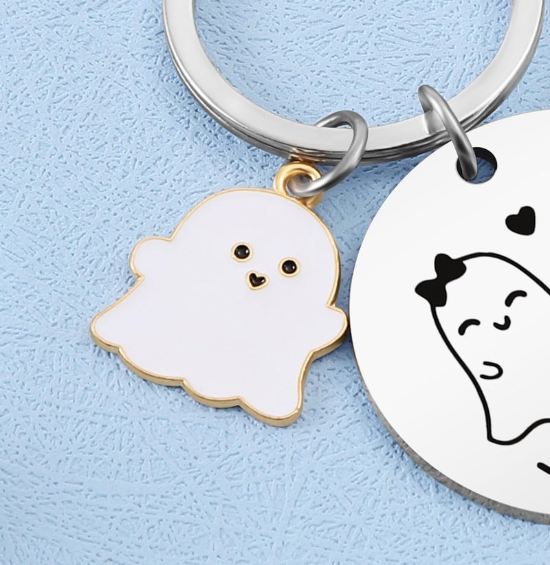 Keniot Halloween Gifts for Women Men, Halloween Boo Basket Stuffers for Girlfriend Boyfriend, Cute Couple Gift Keychain for Halloween Birthday Anniversary - Image 5